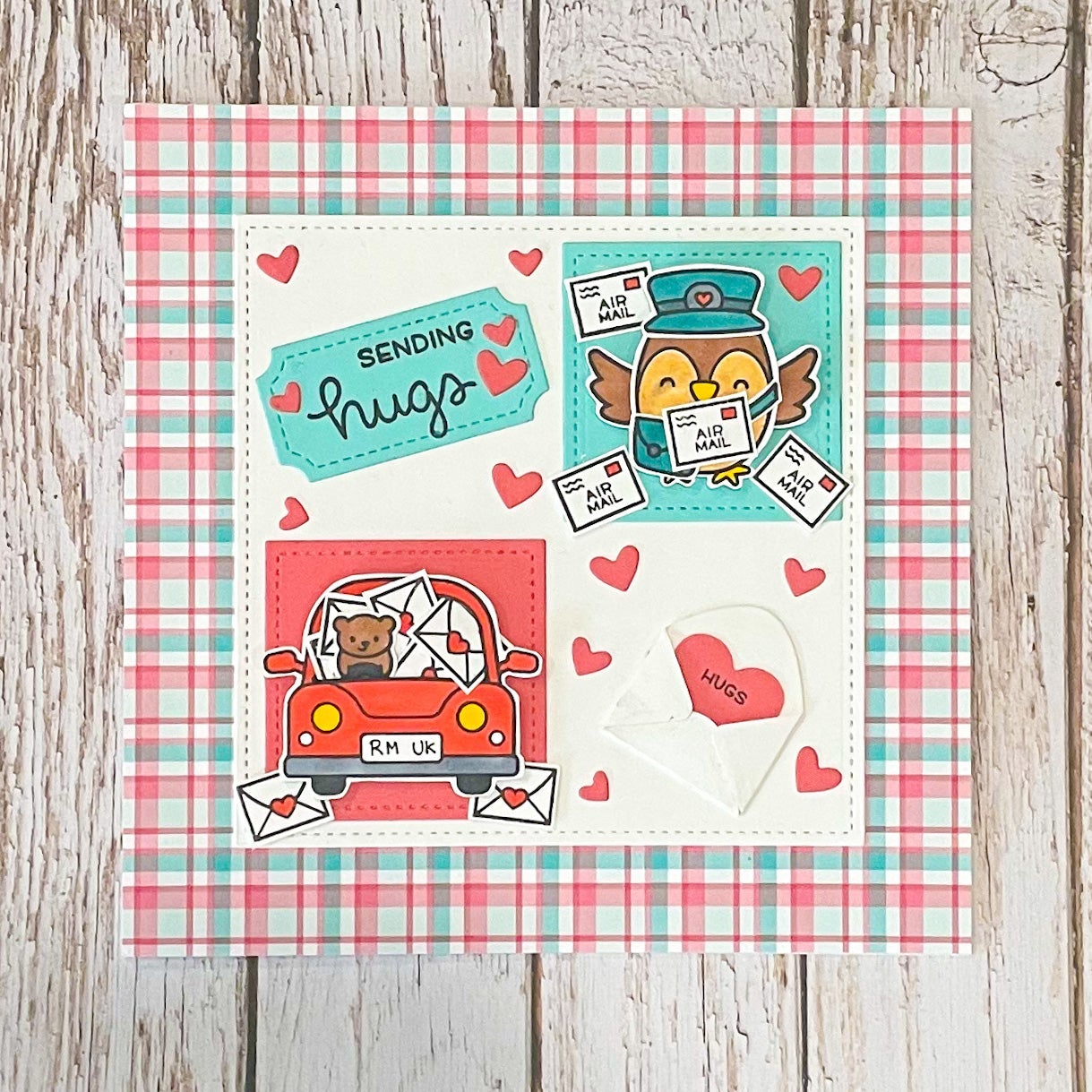 Sending Hugs Lovable Mail Critters Handmade Valentine¢‚¬„¢s Day 