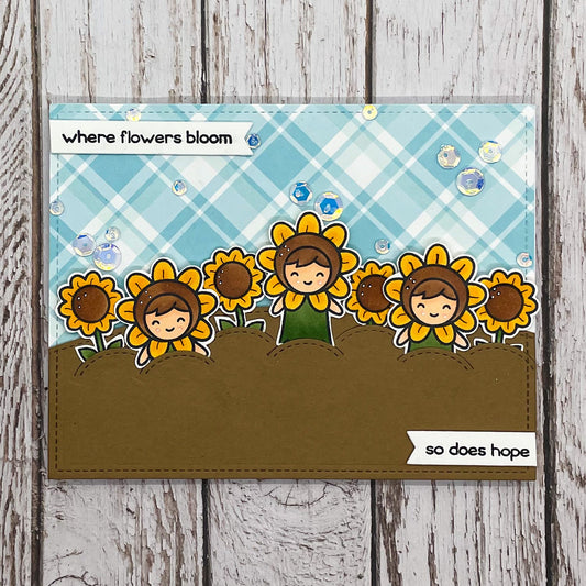 Sunflower Girls Handmade Greetings Card