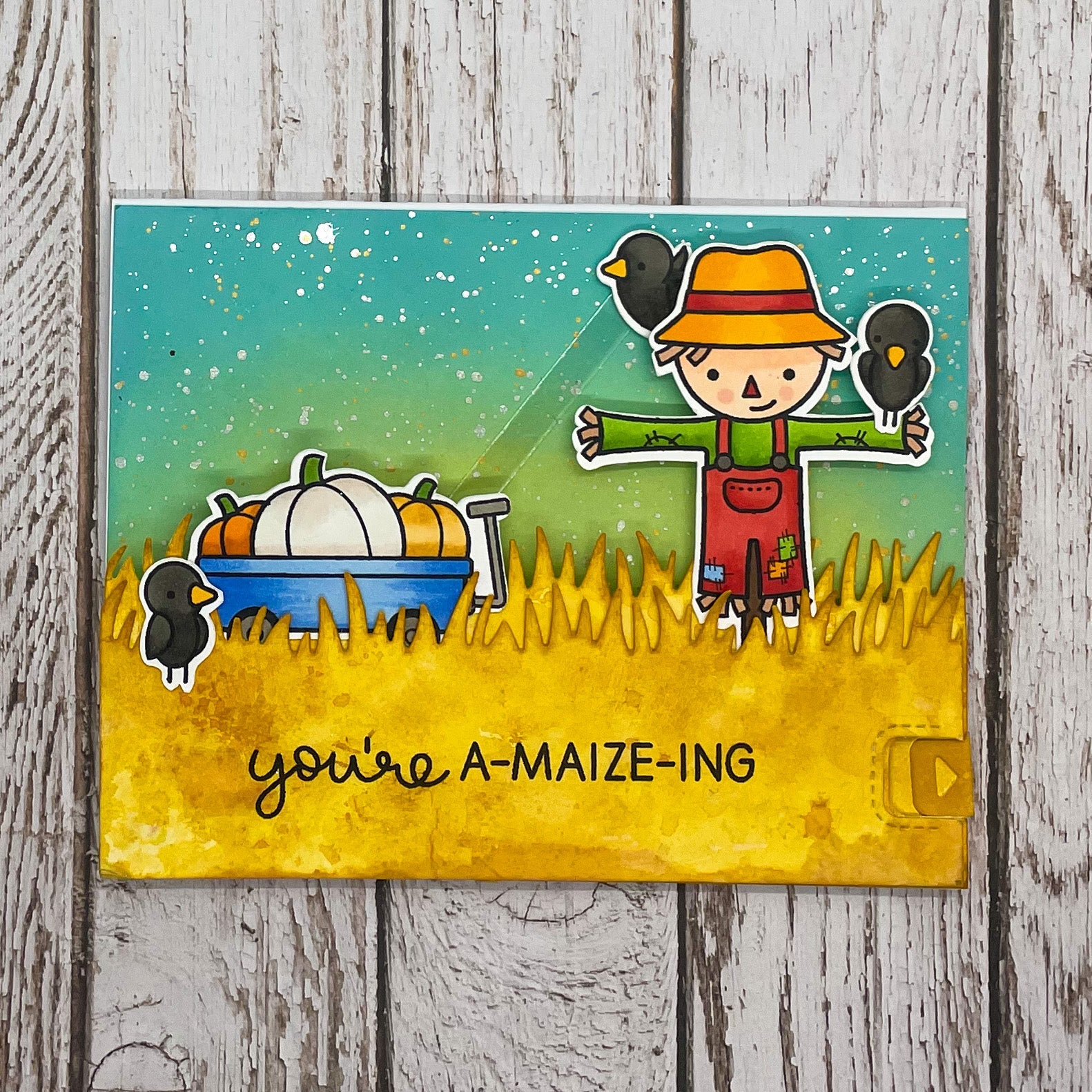 You¢‚¬„¢re A-maize-ing Scarecrow Handmade Interactive Thank You 